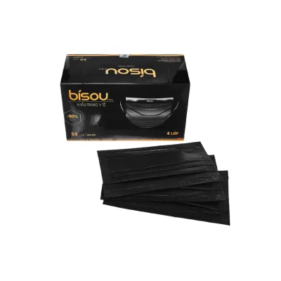 Khẩu Trang Y Tế 4 Lớp Bisou Đen